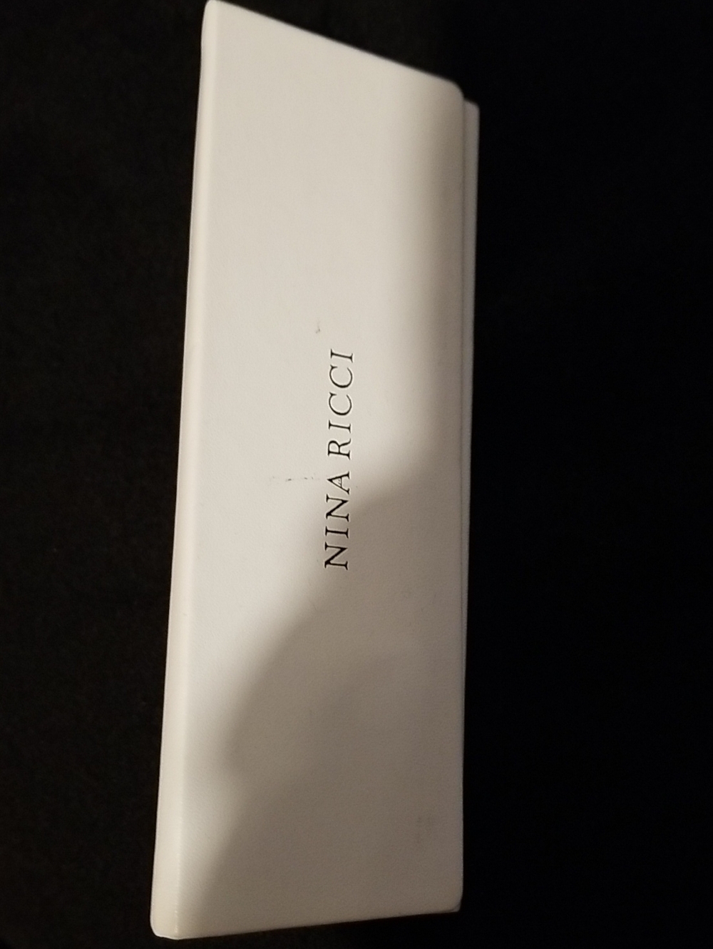 Nina Ricci White Hard Eyewear Case with Center Logo